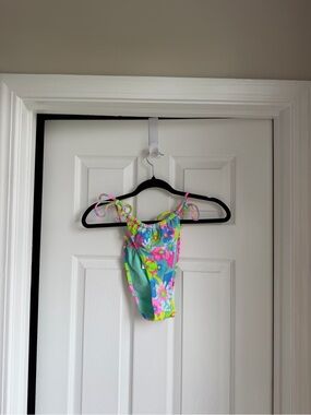Xhilaration Blue Floral Tie-Shoulder Bikini